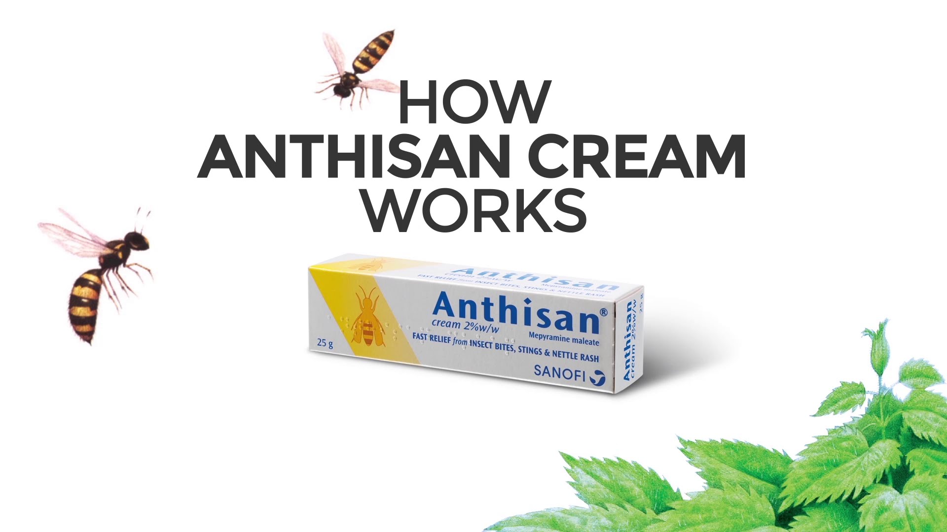 Anthisan Antihistamine Cream 25g provides effective and immediate relief from pain, itching and inflammation from insect bites, stings and nettle rash.