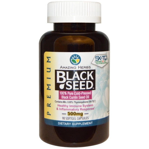 Amazing Herbs Black Seed Oil Premium 90 Softgels