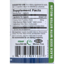 Amazing Herbs Glymordica Bitter Melon 60 Capsules Amazing Herbs Glymordica Bitter Melon 60 Capsules