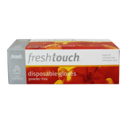 Ansell Freshtouch Powder Free Disposable Gloves Large Size Box Of 100 Ansell Freshtouch Powder Free Disposable Gloves Large Size Box Of 100