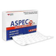 ASPEC Enteric Coated Aspirin 75mg 90 Tablets ASPEC Enteric Coated Aspirin 75mg 90 Tablets