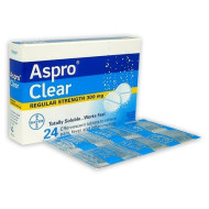 Aspro Clear 300mg 24 Effervescent Tablets Aspro Clear 300mg 24 Effervescent Tablets