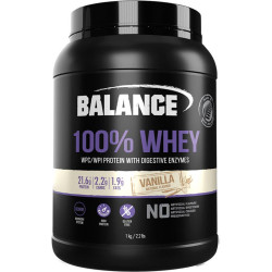 Balance 100% Whey Protein Powder Vanilla 1kg Balance 100% Whey Protein Powder Vanilla 1kg
