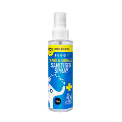 Beggi Hand & Surface 75% Alcohol Sanitiser Spray 120ml Beggi Hand & Surface 75% Alcohol Sanitiser Spray 120ml
