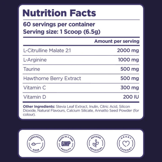 BioSphere Nitric Oxide Citrulline + Arginine Powder 390g