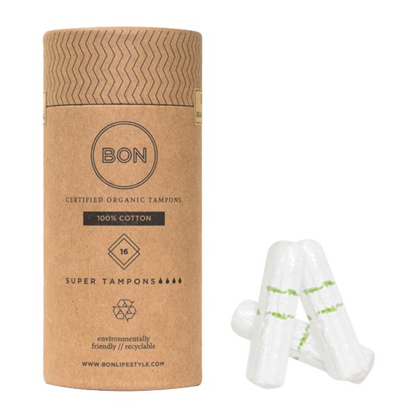 Bon Certified Organic Tampons 16s Super