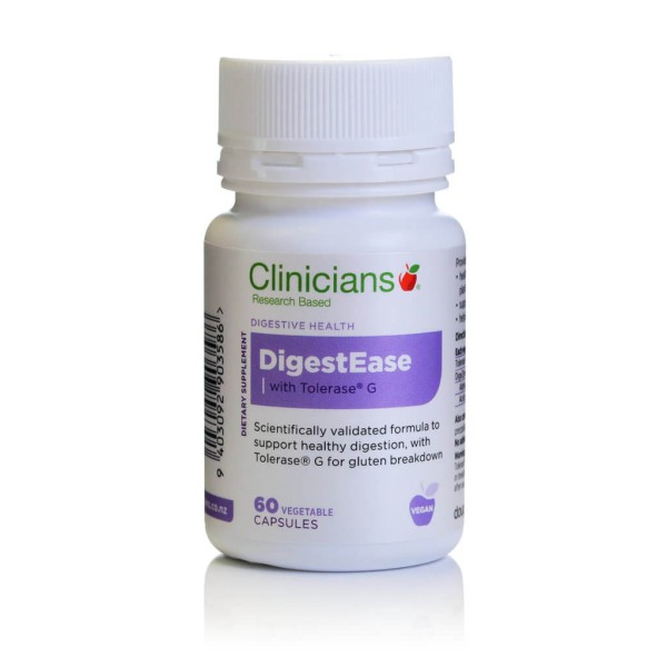 Clinicians Digestease With Tolerase 60 Capsules
