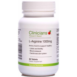 Clinicians L-Arginine 1000mg 90 Tablets Clinicians L-Arginine 1000mg 90 Tablets