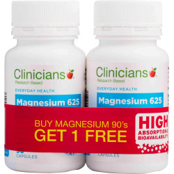 Clinicians Magnesium 625 125mg 90 Capsules Twin Pack Clinicians Magnesium 625 125mg 90 Capsules Twin Pack