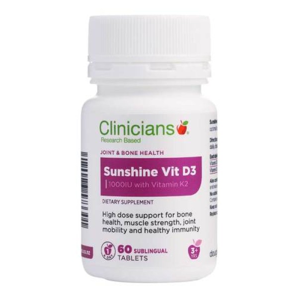 Clinicians Sunshine Vitamin D3 60 Sublingual Tablets