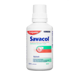 Savacol Antiseptic Mouth & Throat Rinse Original Mint 300ml