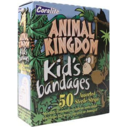Coralite Kids Animal Kingdom Bandaid 50 pieces for box Coralite Kids Animal Kingdom Bandaid 50 pieces for box