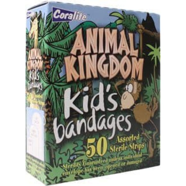 Coralite Kids Animal Kingdom Bandaid 50 pieces for box
