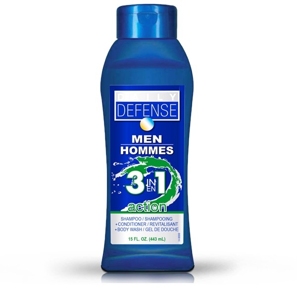 Daily Defense Men Hommes 3 in 1 Action Body Wash 443ml
