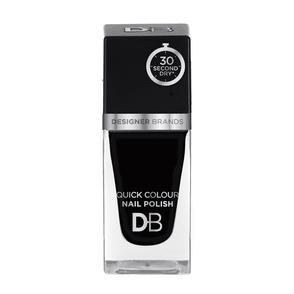 Designer Brands Quick Colour Nail Polish 15.5ml Blackest Black