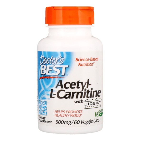 Doctor's Best Acetyl-L-Carnitine with Biosint Carnitines 500mg 60 Capsules