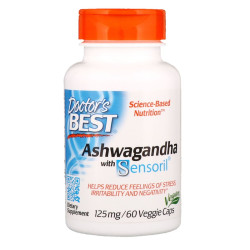 Doctor's Best Ashwagandha with Sensoril 125mg 60 Capsules Doctor's Best Ashwagandha with Sensoril 125mg 60 Capsules