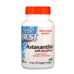 Doctor's Best Astaxanthin with AstaPure 6mg 90 Softgels Doctor's Best Astaxanthin with AstaPure 6mg 90 Softgels