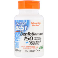 Doctor's Best Benfotiamine 150 + Alpha-Lipoic Acid 300 with BenfoPure 60 Capsules Doctor's Best Benfotiamine 150 + Alpha-Lipoic Acid 300 with BenfoPure 60 Capsules