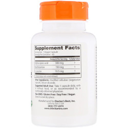 Doctor's Best Benfotiamine 150 + Alpha-Lipoic Acid 300 with BenfoPure 60 Capsules Doctor's Best Benfotiamine 150 + Alpha-Lipoic Acid 300 with BenfoPure 60 Capsules