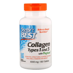 Doctor's Best Collagen Types 1 & 3 with Peptan 1000mg 180 Tablets Doctor's Best Collagen Types 1 & 3 with Peptan 1000mg 180 Tablets