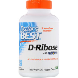 Doctor's Best D-Ribose with BioEnergy Ribose 850mg 120 Capsules Doctor's Best D-Ribose with BioEnergy Ribose 850mg 120 Capsules