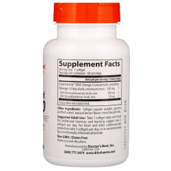 Doctor's Best DHA 500 from Calamari with Calamarine 500mg 60 Softgels Doctor's Best DHA 500 from Calamari with Calamarine 500mg 60 Softgels