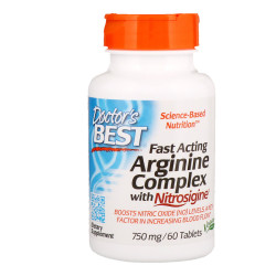 Doctor's Best Fast Acting Arginine Complex with Nitrosigine 750mg 60 Tablets Doctor's Best Fast Acting Arginine Complex with Nitrosigine 750mg 60 Tablets