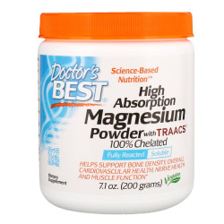 Doctor's Best High Absorption Magnesium Powder with TRAACS 100% Chelated 200g Doctor's Best High Absorption Magnesium Powder with TRAACS 100% Chelated 200g
