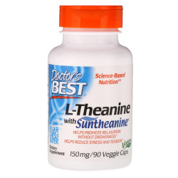 Doctor's Best L-Theanine with Suntheanine 150mg 90 Capsules Doctor's Best L-Theanine with Suntheanine 150mg 90 Capsules