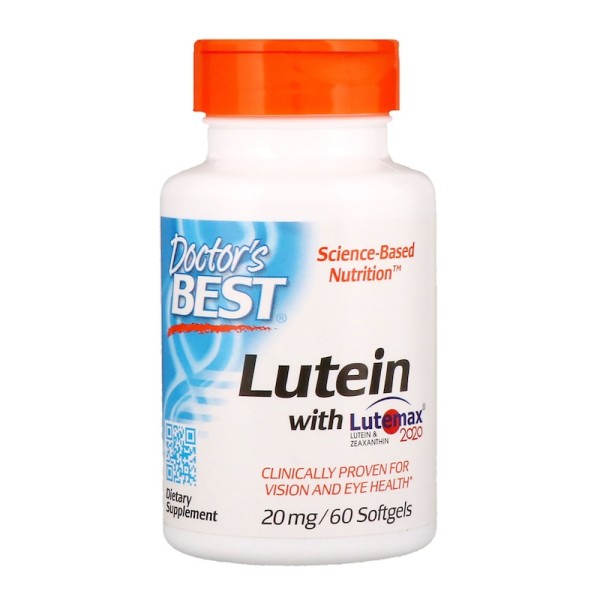 Doctor's Best Lutein with Lutemax & Meso-Zeaxanthin 2020 20mg 60 Softgels