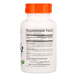 Doctor's Best Natural Vitamin K2 MK-7 with MenaQ7 45mcg 60 Capsules Doctor's Best Natural Vitamin K2 MK-7 with MenaQ7 45mcg 60 Capsules