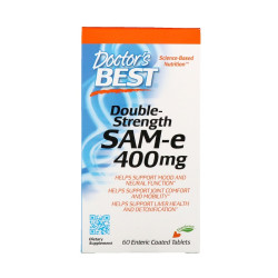 Doctor's Best SAM-e Double Strength 400mg 60 Tablets Doctor's Best SAM-e Double Strength 400mg 60 Tablets