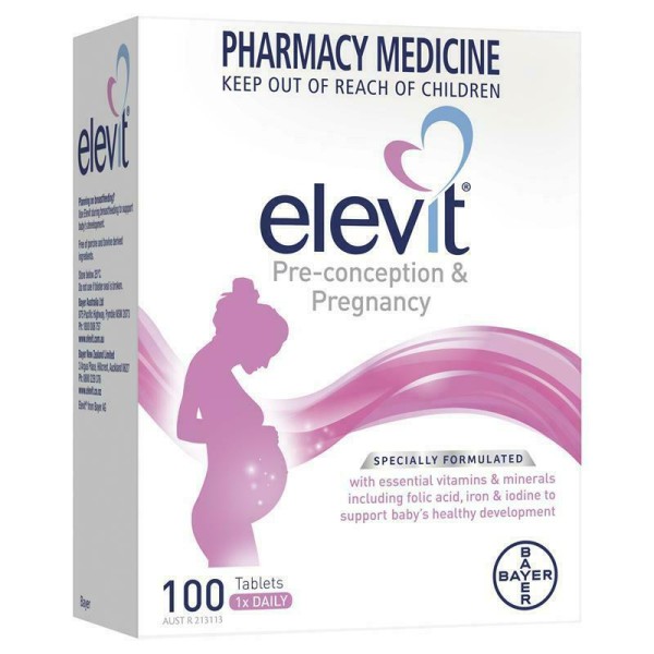 Elevit with Iodine Pregnancy Multivitamin 100 Tablets