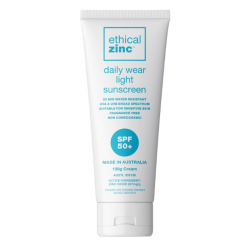 Ethical Zinc Daily Wear Light Tint Facial Sunscreen SPF50 100g Ethical Zinc Daily Wear Light Tint Facial Sunscreen SPF50 100g