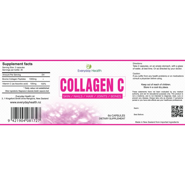 Everyday Health Collagen C 60 Capsules