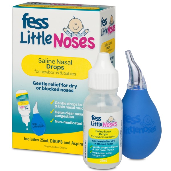 Fess Little Noses Saline Drops 25ml and Nasal Aspirator