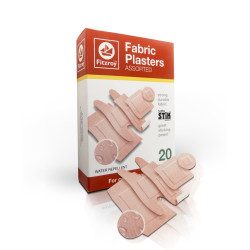 Fitzroy Assorted Fabric Plasters 20 pieces per box Fitzroy Assorted Fabric Plasters 20 pieces per box