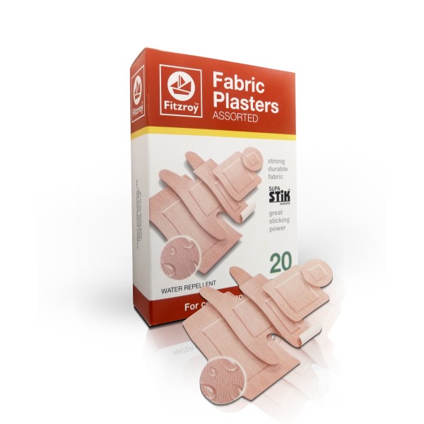 Fitzroy Assorted Fabric Plasters 20 pieces per box