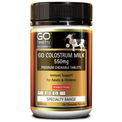 GO Healthy GO Colostrum Milk 550mg 120 Chewable Tablets GO Healthy GO Colostrum Milk 550mg 120 Chewable Tablets