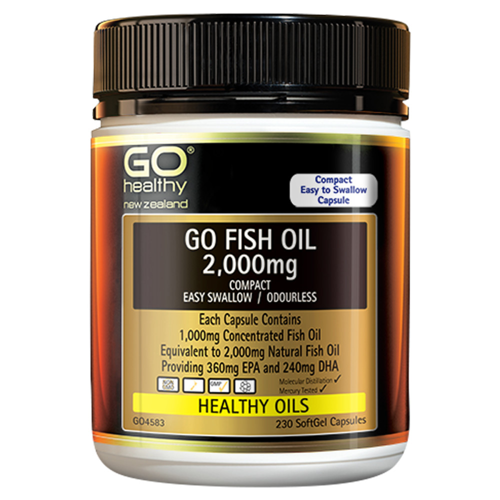 GO Healthy GO Fish Oil 2000mg Compact 230 Capsules Hea