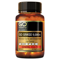 GO Healthy GO Ginkgo 9,000+ 30 Capsules GO Healthy GO Ginkgo 9,000+ 30 Capsules