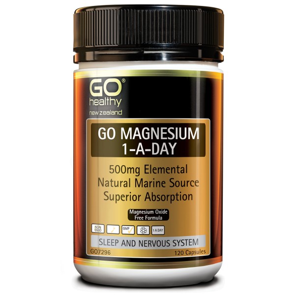 GO Healthy GO Magnesium 1-A-Day 500mg 120 Capsules