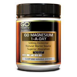 GO Healthy GO Magnesium 1-A-Day 500mg 200 Capsules  GO Healthy GO Magnesium 1-A-Day 500mg 200 Capsules