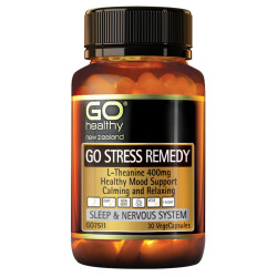 GO Healthy GO Stress Remedy L-Theanine 30 Capsules GO Healthy GO Stress Remedy L-Theanine 30 Capsules
