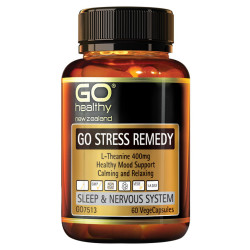 GO Healthy GO Stress Remedy L-Theanine 60 Capsules GO Healthy GO Stress Remedy L-Theanine 60 Capsules