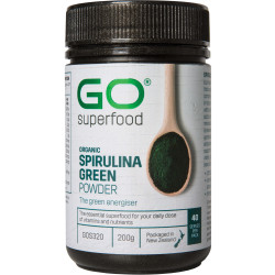 GO Healthy GO Superfood Organic Spirulina Green Powder 200g GO Healthy GO Superfood Organic Spirulina Green Powder 200g