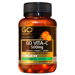 GO Healthy GO Vita C 500mg Orange Chewable 50 Tablets  GO Healthy GO Vita C 500mg Orange Chewable 50 Tablets