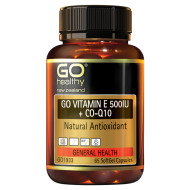 GO Healthy GO Vitamin E 500IU + CoQ10 65 Capsules GO Healthy GO Vitamin E 500IU + CoQ10 65 Capsules