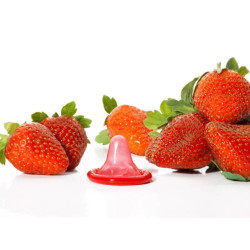 Gold Knight Condoms Strawberry Flavoured 56mm Width 12 x 12s Gold Knight Condoms Strawberry Flavoured 56mm Width 12 x 12s